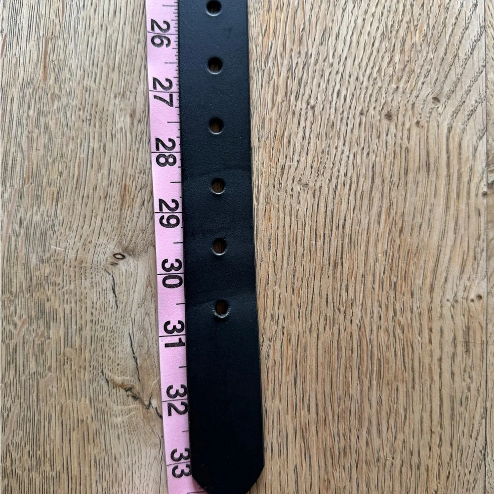 GAP Boys Black Leather Belt w/ Silver Buckle- L - Picture 6 of 8